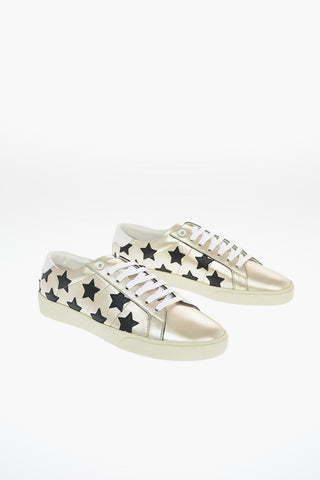 Sneakers COURT CLASSIC in Pelle con Applicazioni Stelle 