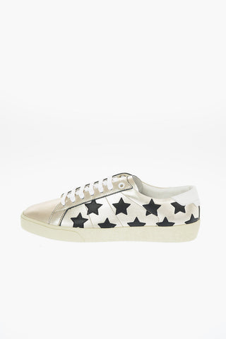 Sneakers COURT CLASSIC in Pelle con Applicazioni Stelle 