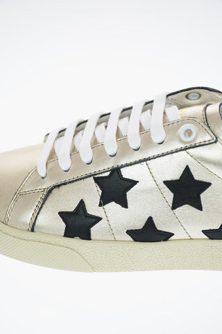 Sneakers COURT CLASSIC in Pelle con Applicazioni Stelle 