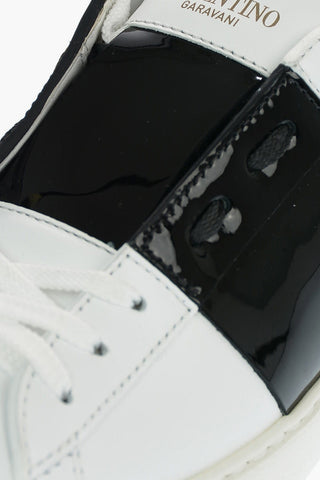 GARAVANI Leather OPEN Sneakers with Patent Leather Details and Studs