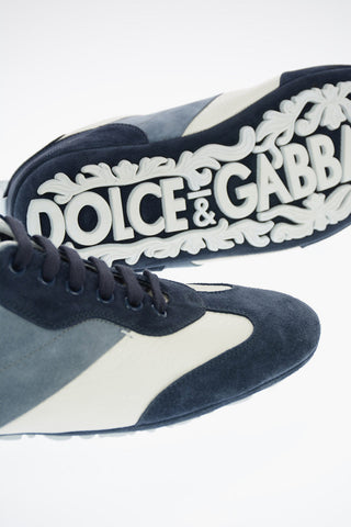 Sneakers in Suede e Pelle di Cervo con Suola Logata 