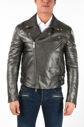 leather biker jacket