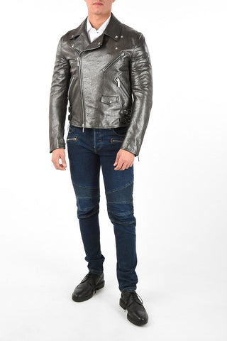 leather biker jacket