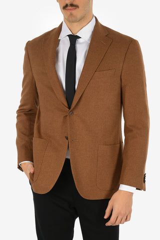silk and cashmere drop 7R patch pocket LEADER SOFT 2-button blazer