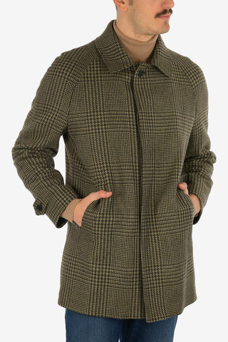 houndstooth balmacaan coat