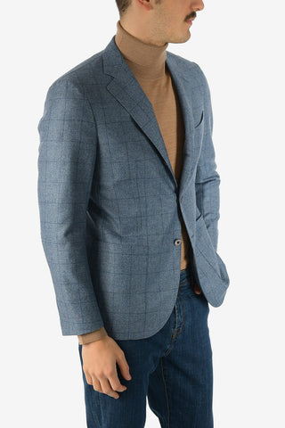 windowpane check drop 7R side vents SARTORIA 3-button blazer