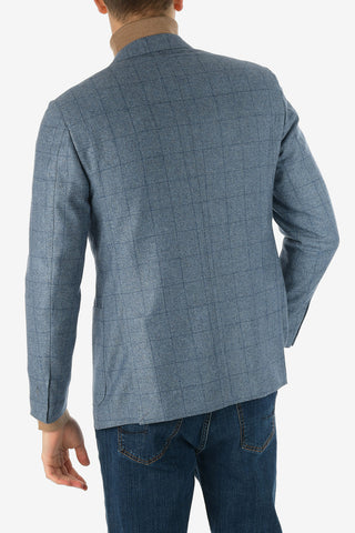 windowpane check drop 7R side vents SARTORIA 3-button blazer