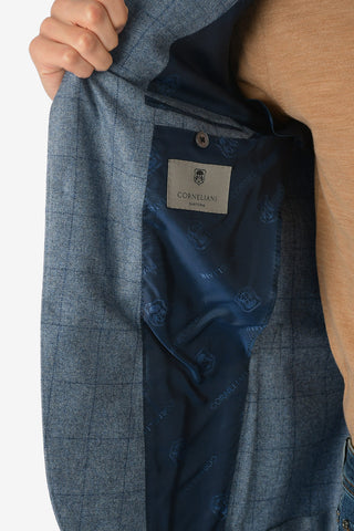 windowpane check drop 7R side vents SARTORIA 3-button blazer