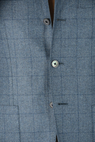 windowpane check drop 7R side vents SARTORIA 3-button blazer