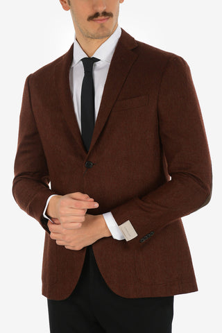 plain herringbone cashmere drop 7R ACADEMY SOFT 2-button blazer