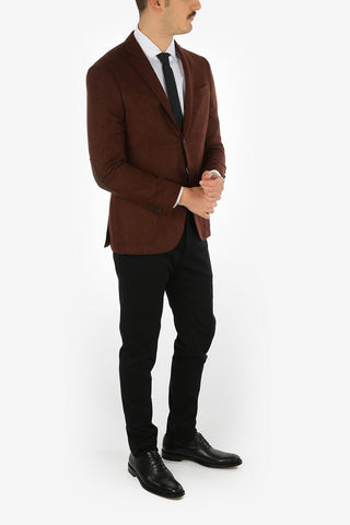 plain herringbone cashmere drop 7R ACADEMY SOFT 2-button blazer