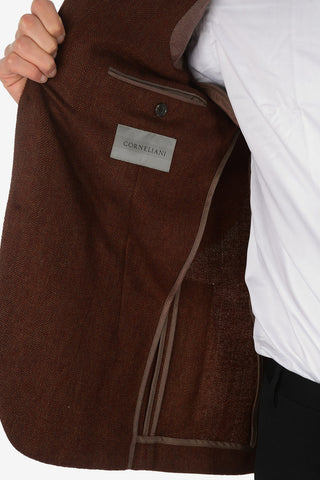 plain herringbone cashmere drop 7R ACADEMY SOFT 2-button blazer