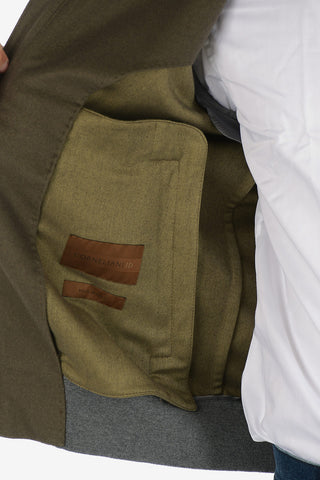 ID bomber IDENTITY in seta e in cashmere con zip frontale
