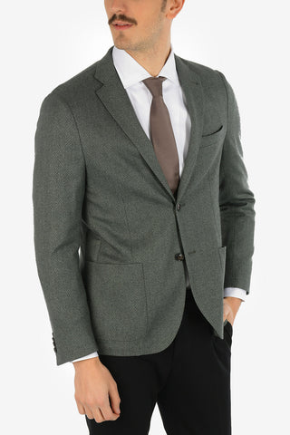 plain herringbone drop 7R side vents 2-button GATE blazer