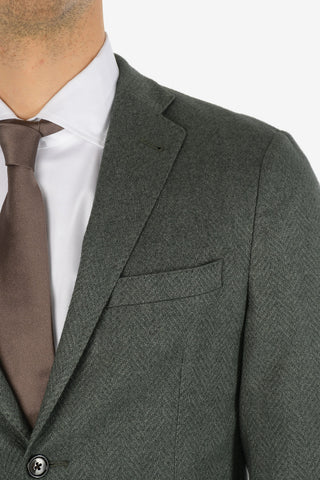 plain herringbone drop 7R side vents 2-button GATE blazer