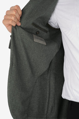 plain herringbone drop 7R side vents 2-button GATE blazer