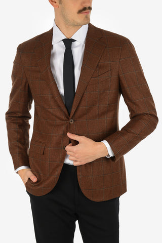 tattersall check drop 7R flap pocket SARTORIA 2-button blazer