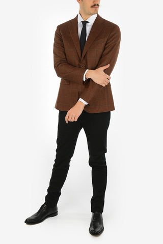 tattersall check drop 7R flap pocket SARTORIA 2-button blazer