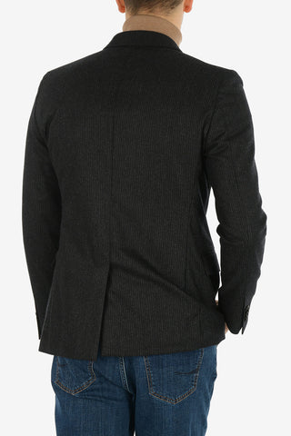 CC COLLECTION pinstriped drop 8R center vent peak lapel RESET double-breasted blazer
