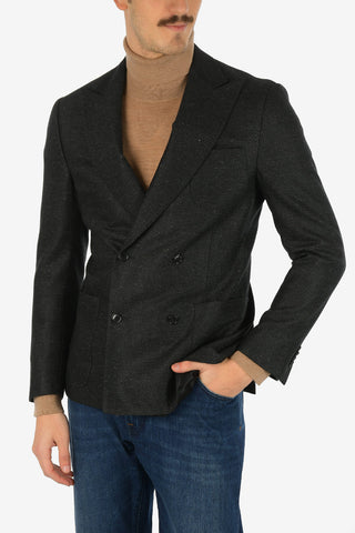 giacca doppio petto GATE plain herringbone drop 7R revers a lancia