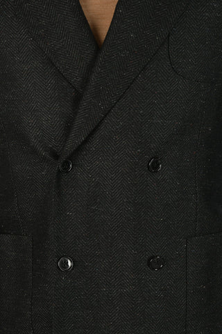 giacca doppio petto GATE plain herringbone drop 7R revers a lancia
