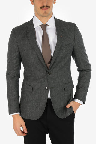 CC COLLECTION giacca a 2 bottoni RESET plain herringbone drop 8R uno spacco  