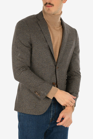 check drop 7R side vents ACADEMY SOFT 2-button blazer