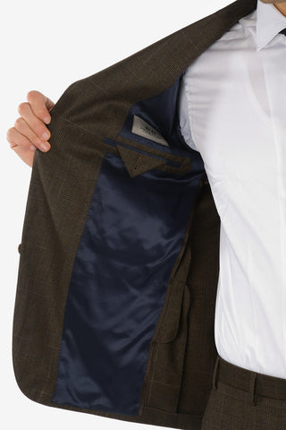 CC COLLECTION side vents belt loops prince of Wales drop 7R RETAILORED 2-button suit