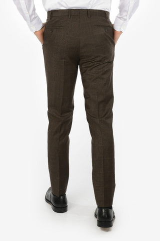 CC COLLECTION side vents belt loops prince of Wales drop 7R RETAILORED 2-button suit