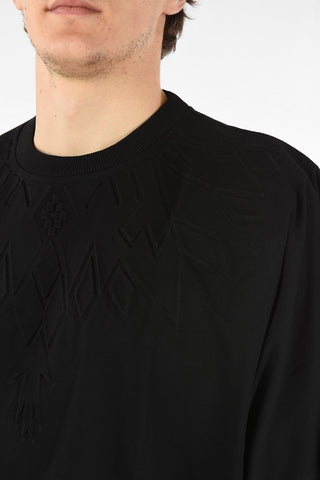 T-Shirt Oversize EMBOSSED WINGS in Cotone Stampato