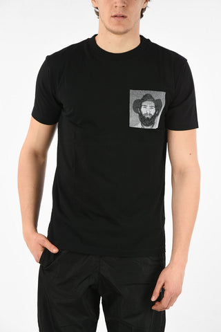 Cotton Embroidered BITMAP GAUCHO Crew-Neck T-Shirt