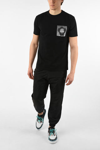 Cotton Embroidered BITMAP GAUCHO Crew-Neck T-Shirt