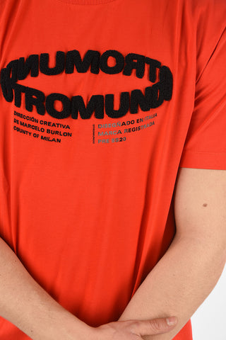 Embroidered Cotton OTROMUNDO CIRCLE T-Shirt