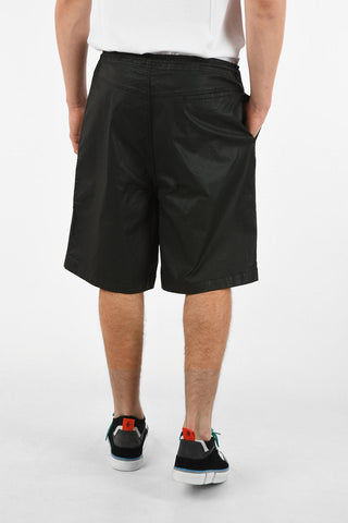 Coated Cotton LOGO JNS Shorts with Drawstring Closure