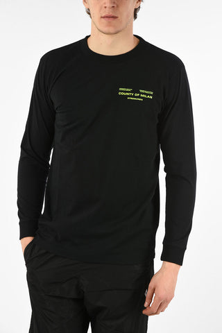 Printed Long Sleeves OPTICAL FLUO T-Shirt