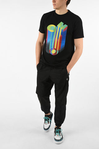 T-Shirt COM in Cotone con Stampa