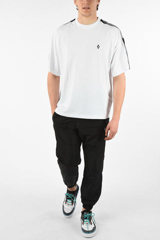 T-Shirt Oversize COUNTY TAPE in Cotone con Bande Stampate