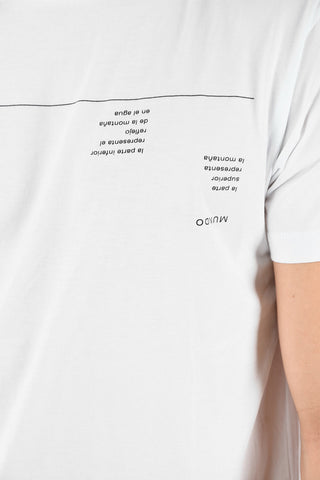 Cotton Printed ABSTRACT Crew-Neck T-Shirt