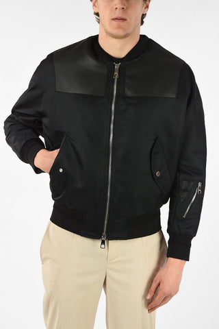 Eco Leather Loose Fit Jacket with Zip Closure