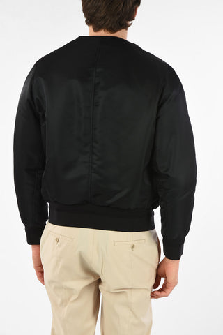 Eco Leather Loose Fit Jacket with Zip Closure