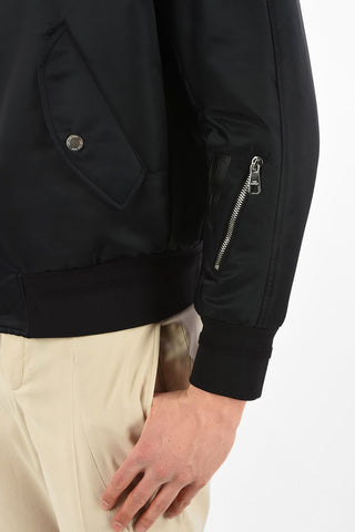 Eco Leather Loose Fit Jacket with Zip Closure