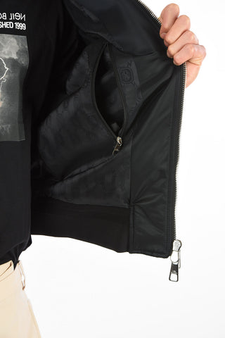 Eco Leather Loose Fit Jacket with Zip Closure