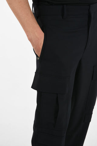 Slouch Fit Cargo Pants with Elastic Ankle Band