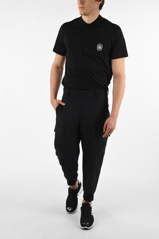 Slouch Fit Cargo Pants with Elastic Ankle Band