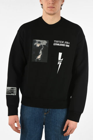 POP UP COLLECTION Printed THUNDERBOLT Crew-Neck Sweatshirt