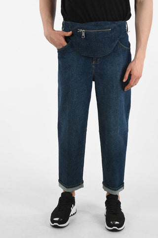 Low Rise Slim Fit Jeans with Removable Bum Bag