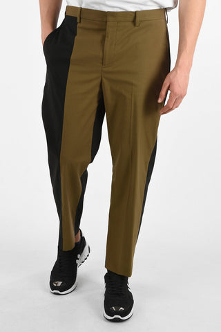 Slim Fit BI-COLOUR Pants with Hidden Closure