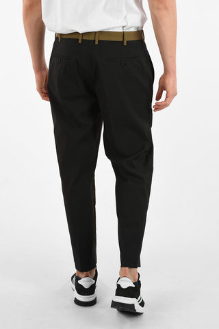 Slim Fit BI-COLOUR Pants with Hidden Closure