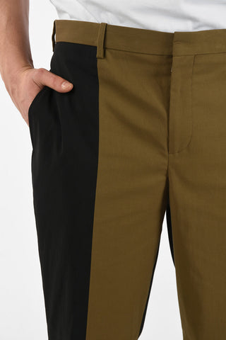 Slim Fit BI-COLOUR Pants with Hidden Closure