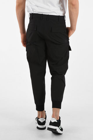 Slouch Fit Cargo Pants with Elastic Ankle Band